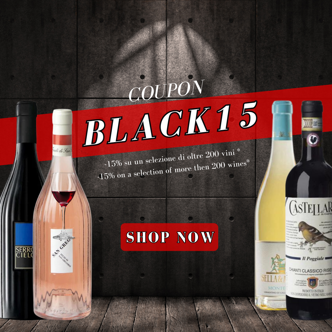 black friday extra sconto su oltre 200 vini in offerta su Vinolog24.com