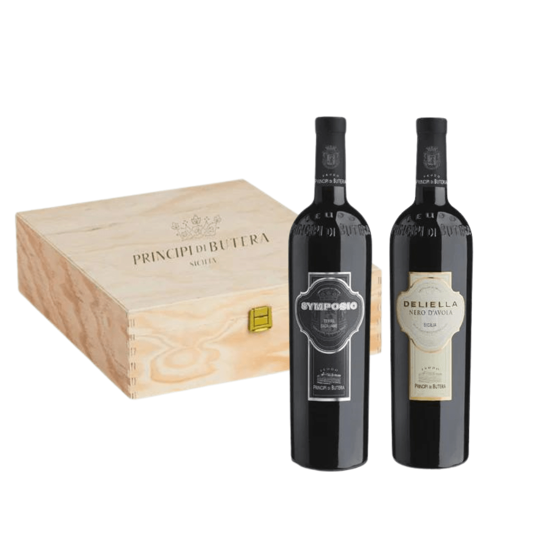 Cantine Fina Deliella 2016 Doc Sicilia Nero d'Avola + Symposio 2016 Igt Terre Siciliane Rosso - Principi di Butera