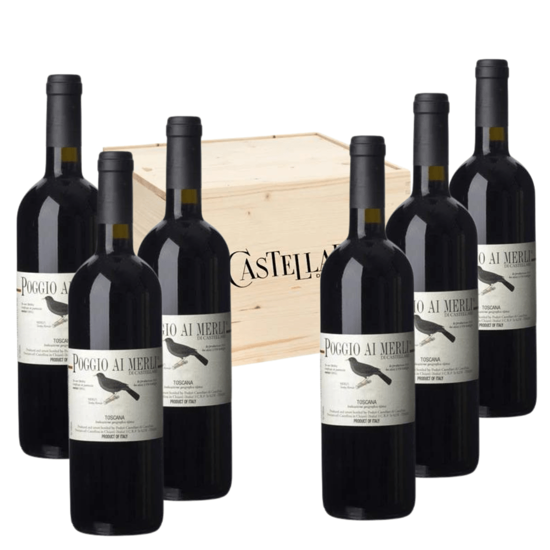 Castellare di Castellina Poggio ai Merli 2019 Igt Toscana Merlot 6 bottiglie - Castellare di Castellina